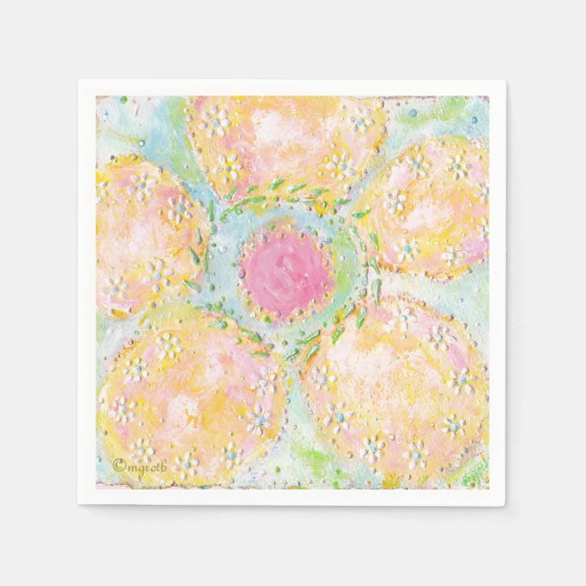 "Eos" Pastel Party Napkins (Front)