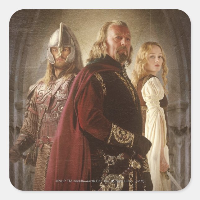 Eowyn and Theoden Square Sticker (Front)