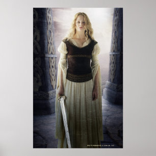 Eowyn with sword poster