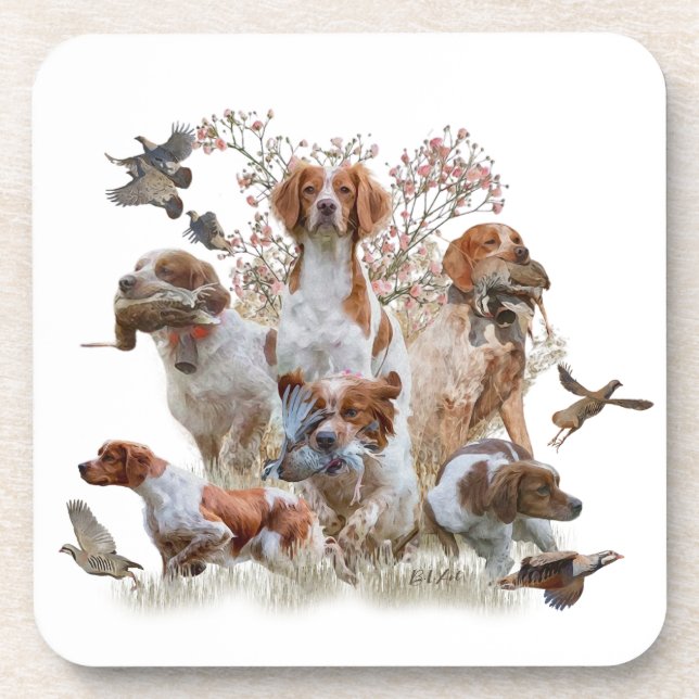 Epagneul Breton, Brittany Spaniel      Coaster (Front)
