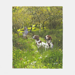 Epagneul Breton, Brittany Spaniel Fleece Blanket