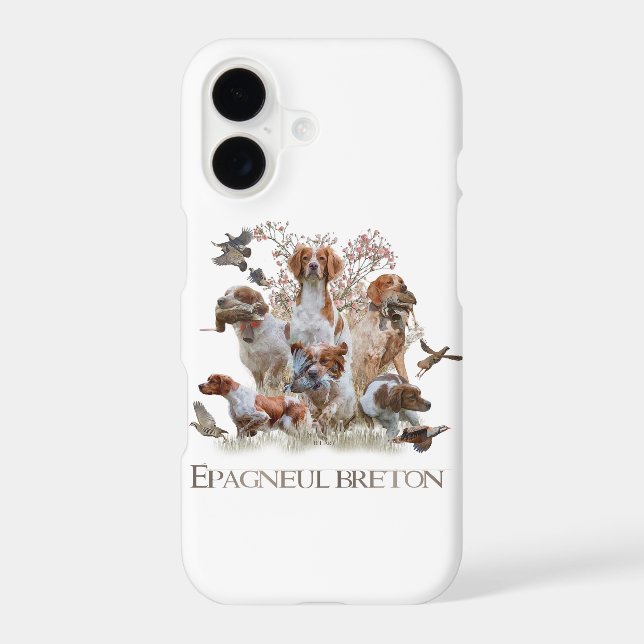 Epagneul Breton, Brittany Spaniel     iPhone Case (Back)