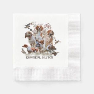Epagneul Breton, Brittany Spaniel      Napkin