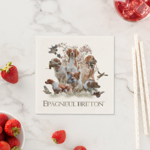Epagneul Breton, Brittany Spaniel     Napkin