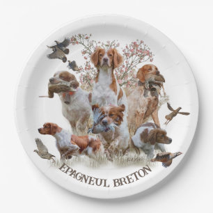 Epagneul Breton, Brittany Spaniel      Paper Plate