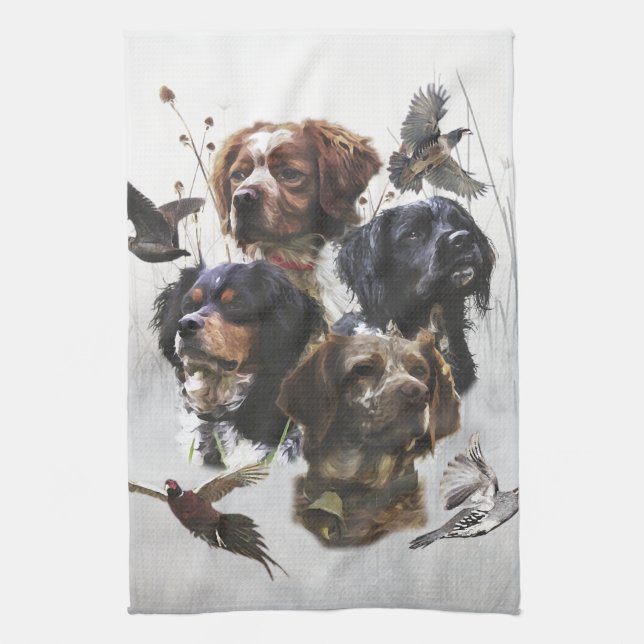 Epagneul Breton, Brittany Spaniel      Tea Towel (Vertical)