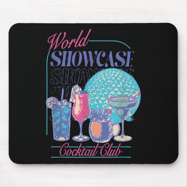 Epcot Drinking World Showcase Tail Club Drinking T Mouse Pad (Front)