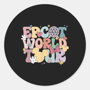 Epcot World Tour  Classic Round Sticker