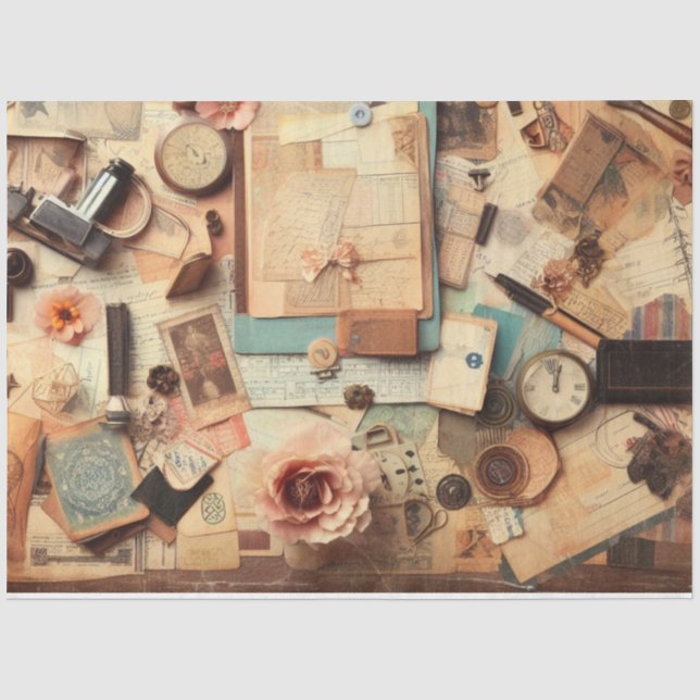 Ephemera Decoupage Furniture Scrapbooking Tissue Paper (Front)