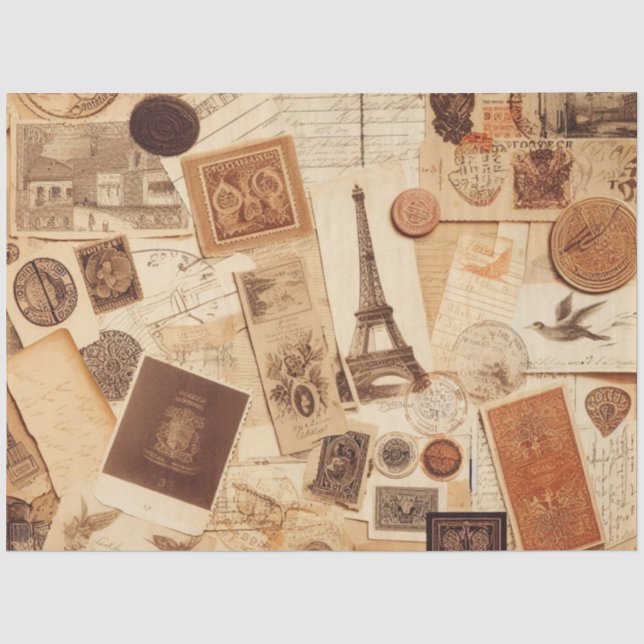 Ephemera Decoupage Furniture Scrapbooking Tissue Paper (Front)