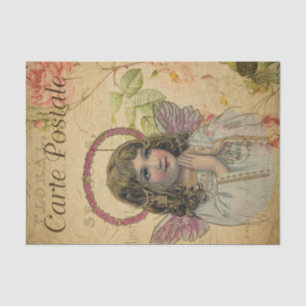 Ephemera French Postcard Little Angle Decoupage Tissue Paper