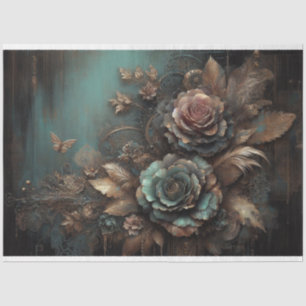 Ephemera Lace Butterfly, Roses, Floral Decoupage Tissue Paper