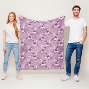 Ephemera Lavendar Paper Series Design 10 Fleece Blanket