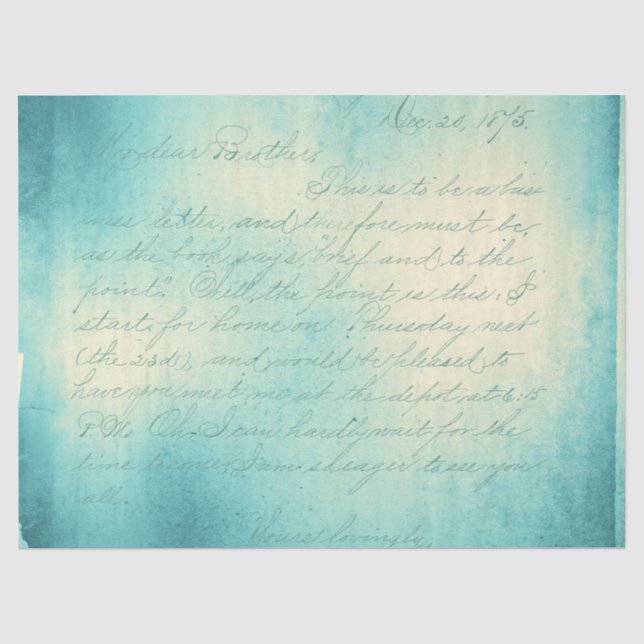 Ephemera Turquoise Paper Series Design 11 (Front)