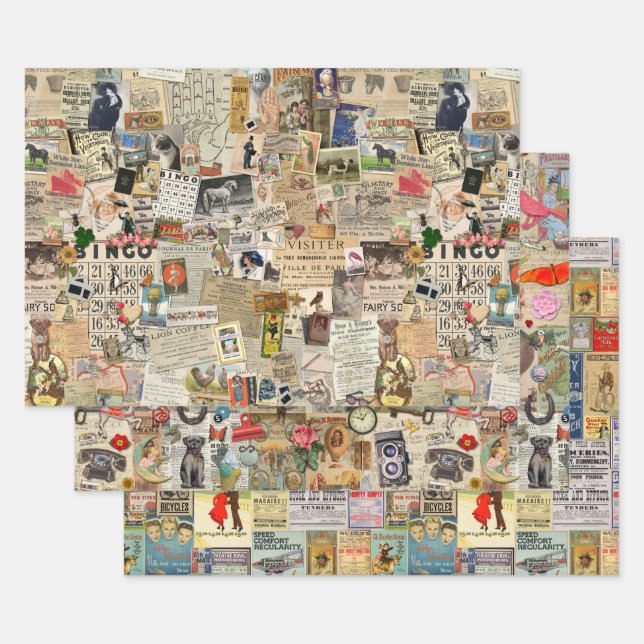 Ephemera Vintage Decoupage or Collage paper (Set)