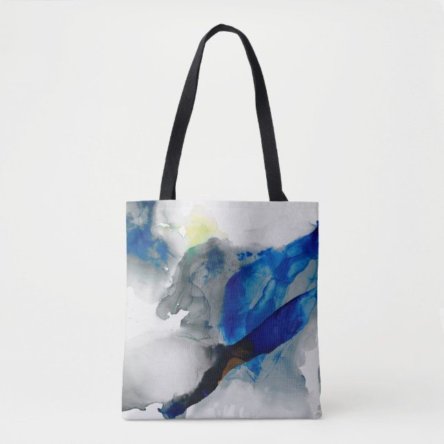 Ephemeral - Blue & Grey Tote Bag (Front)