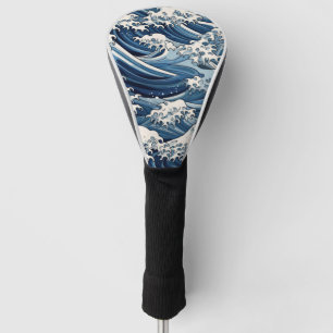 Ephemeral Crests: Hokusai Waves Reimagined Golf Head Cover