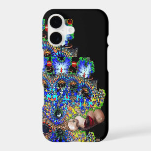 EPHEMERAL Lady With Fractal Mask Black Blue