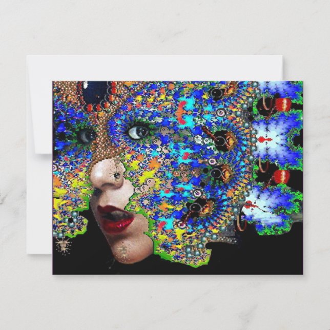 EPHEMERAL masquerade costume ball, blue sapphire Announcement (Front)