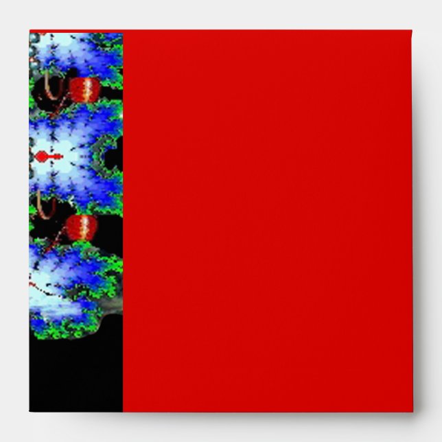 EPHEMERAL MONOGRAM black blue red ruby Envelope (Front)