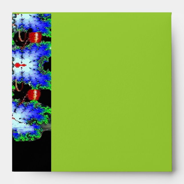 EPHEMERAL MONOGRAM black green blue red ruby Envelopes (Front)