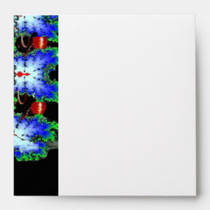 EPHEMERAL MONOGRAM black white  blue red ruby Envelope