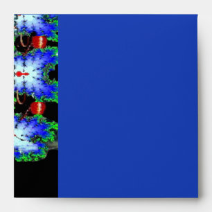 EPHEMERAL MONOGRAM black white blue red ruby Envelope