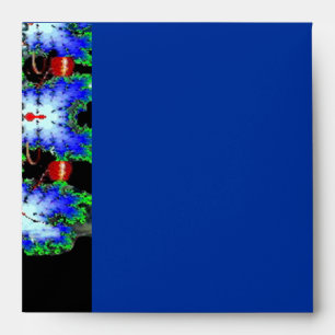 EPHEMERAL MONOGRAM black white blue red ruby Envelopes