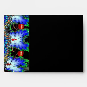 EPHEMERAL MONOGRAM black white blue red ruby Envelopes