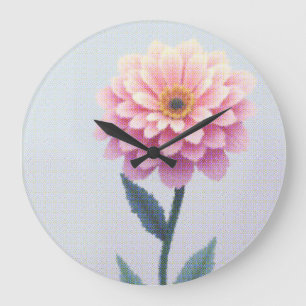 Ephemeral Petal Sketch Large Clock