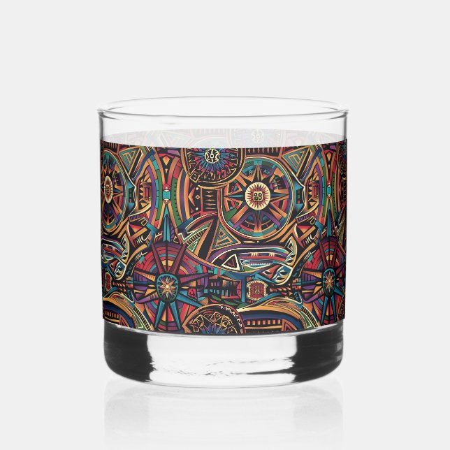 Ephemeral Sapphire "Forbidden Keywords Not Used" G Whiskey Glass (Front)