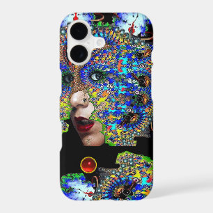 EPHEMERAL/ WOMAN WITH COLORFUL FRACTAL MASK