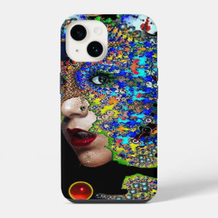 EPHEMERAL/ WOMAN WITH COLORFUL FRACTAL MASK iPhone 14 CASE