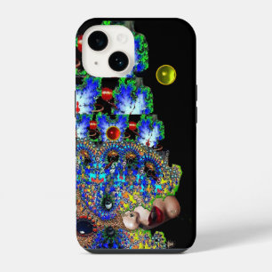 EPHEMERAL/ WOMAN WITH COLORFUL FRACTAL MASK iPhone 14 CASE