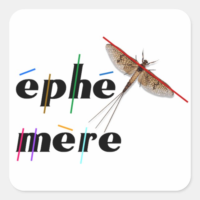 éphémère instantané square sticker (Front)