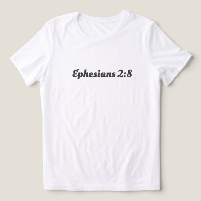 Ephesians 2:8 Bible Verse Christian Faith Text Tri-Blend Shirt (Design Front)