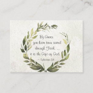Ephesians 2:8 By Grace you have been saved Business Card