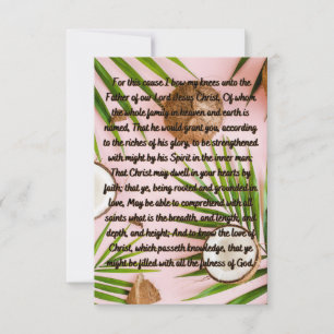 Ephesians 3:14-19 Prayer Flat Greeting Card