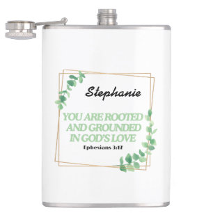 Ephesians 3:17 You Are Rooted Personalised Mug Hip Flask