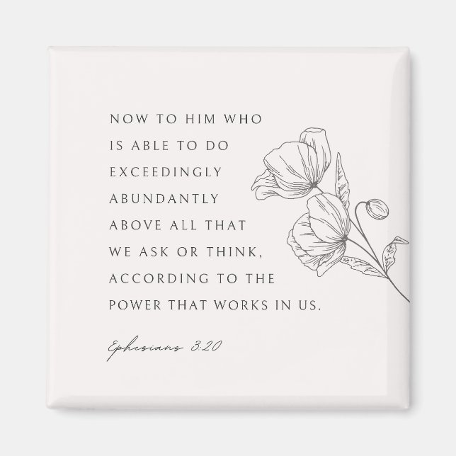 Ephesians 3:20 Exceedingly Abudantly Magnet (Front)