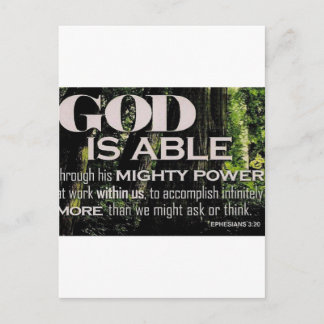 Ephesians 3:20 postcard
