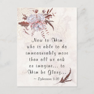 Ephesians 3:20 To Him who is able to do more Postcard