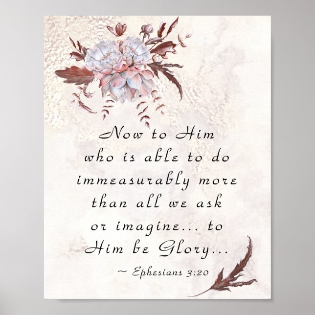 Ephesians 3:20 To Him who is able to do more Poster (Front)