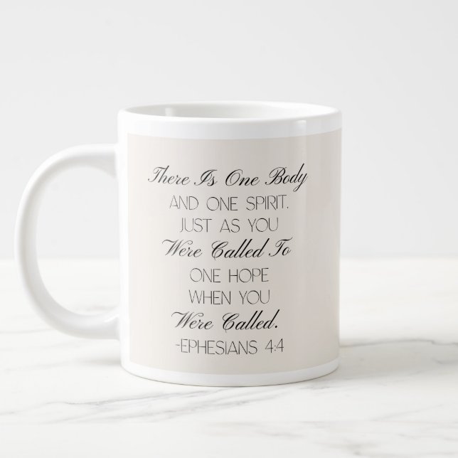 Ephesians 4:4 Hope Bible Verse Mug  (Left)