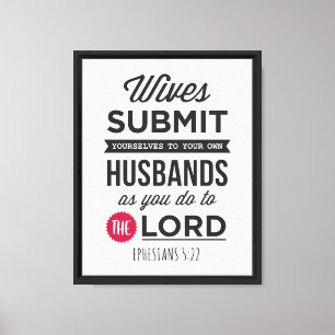 Ephesians 5:22 canvas print