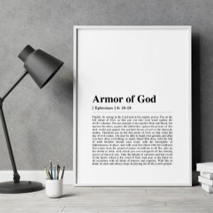 Ephesians 6:10-18 Armour of God Poster