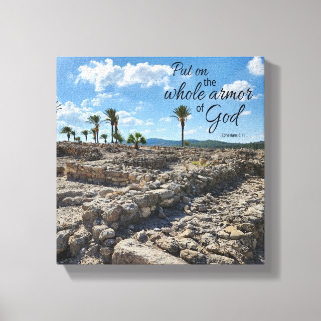 Ephesians 6:11 Canvas Print (Front)