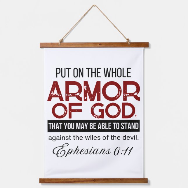  Ephesians 6:11 Put on the Whole Armour of God Hanging Tapestry (Front)