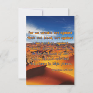 Ephesians 6:12 KJV Bible Verse Pic Greeting Card
