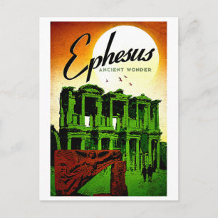 Ephesus, ancient wonder, Turkey, vintage travel Postcard
